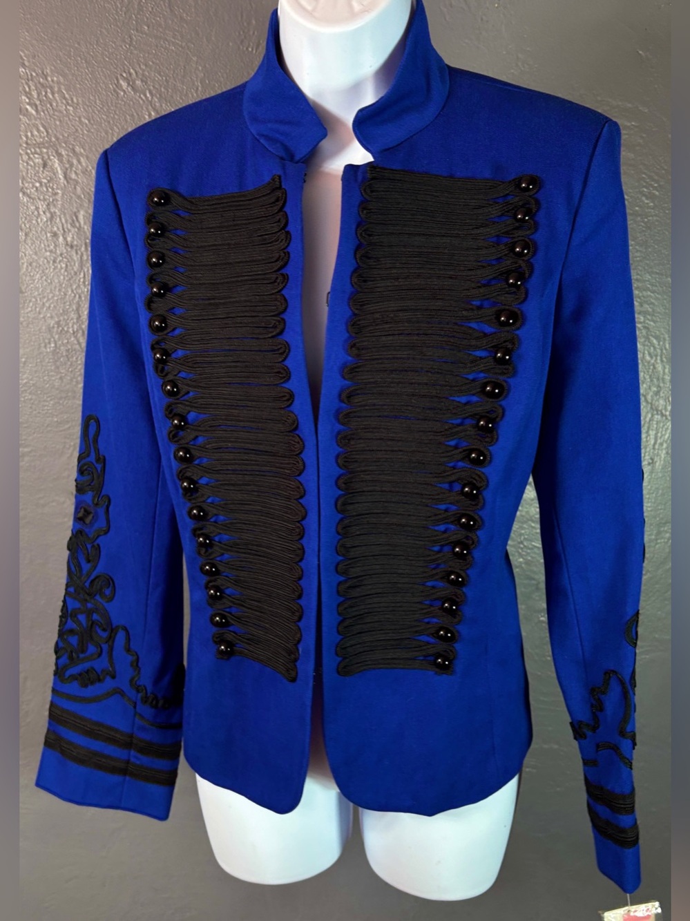 NWT-PETER NYGARD Royal Blue Military Style Dress Jacket Size 8 (PRICE IS FIRM)